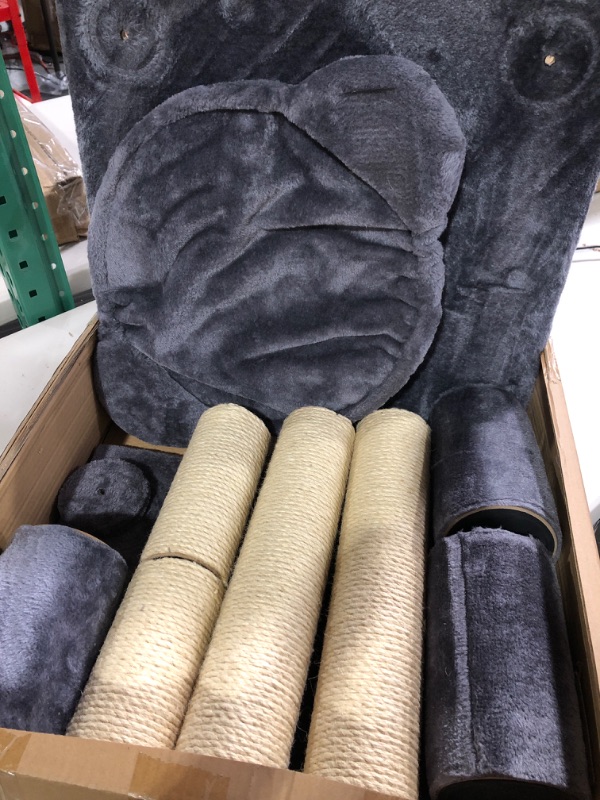 Photo 2 of **NEW** TRIXIE Baza Senior Cat Tree with Hammock and Steps | Scratching Posts | Cat Playground | Gray Baza Senior Gray