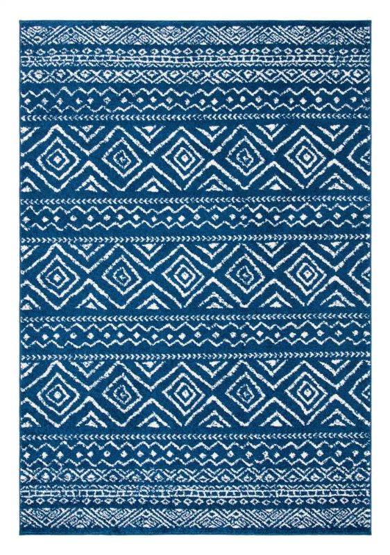 Photo 1 of SAFAVIEH Tulum Merletta Moroccan Geometric Area Rug Navy/Ivory 8 X 10