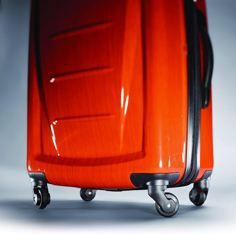 Photo 2 of Samsonite Winfield 2 Hardside Luggage with Spinner Wheels, Orange, Checked-Medium 24-Inch