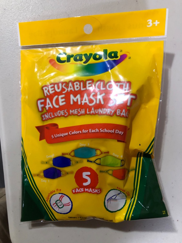 Photo 2 of 
Crayola Kids Face Mask Set - Reusable Cloth Face Mask