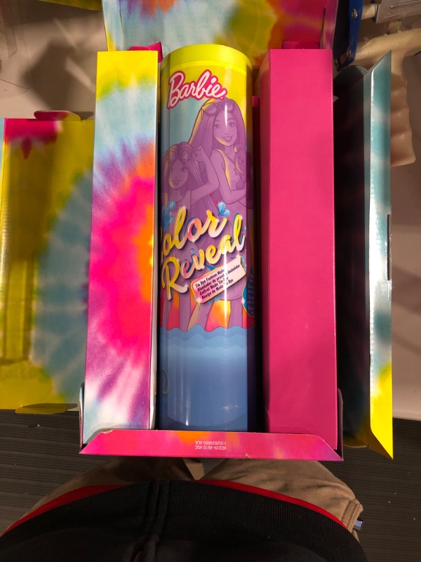 Photo 3 of Barbie Color Reveal Gift Set, Tie-Dye Fashion Maker, Color Reveal Barbie Doll, Chelsea ?Doll and Pet, Tie-Dye Tools and Dye-able Fashions?