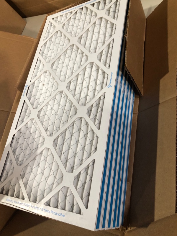 Photo 2 of Aerostar 12x24x1 MERV 11 Pleated Air Filter, AC Furnace Air Filter, 6 Pack (Actual Size: 11 3/4" x 23 3/4" x 3/4") 12x24x1 Filter