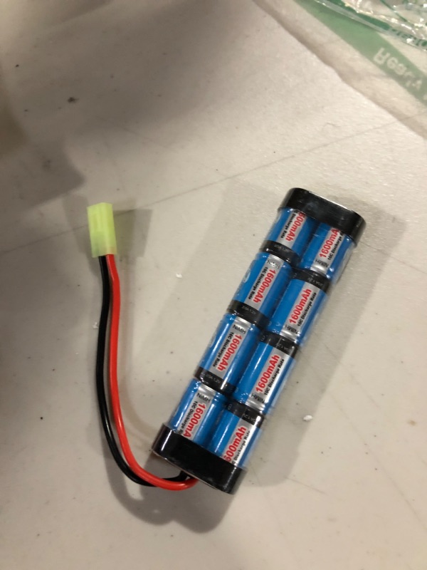 Photo 3 of Tenergy Airsoft Battery - 9.6v NiMH 1600mAh - Flat