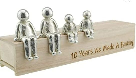 Photo 1 of 10th Anniversary Idea - 10 Years We Made A Family 100% - Choose Your Family Combination Gift (2 Children)