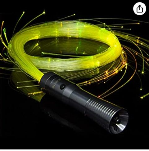 Photo 1 of GloFX Space Whip Remix [PROGRAMMABLE LED Fiber Optic Whip] 6 Ft 360° Swivel - Super Bright Light Up Rave Toy | EDM Pixel Flow Lace Dance Festival