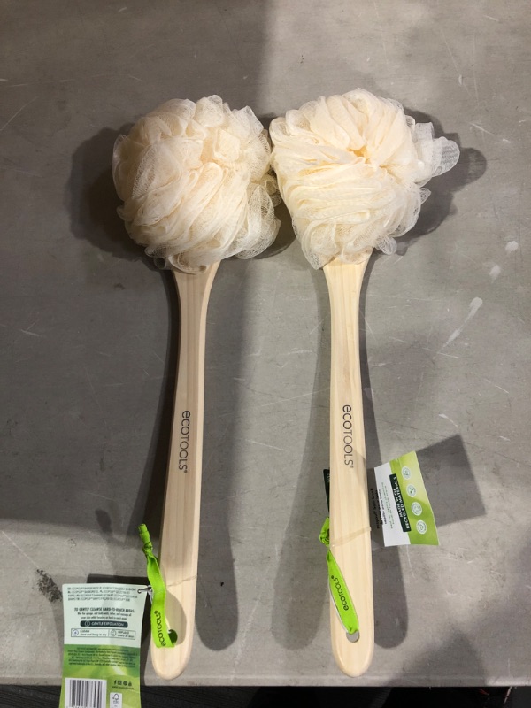 Photo 2 of 2 pack of Bath Brush, Shower Loofah with Ergonomic Handle