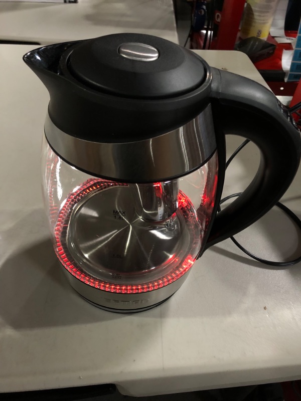 Photo 2 of Chefman Electric Kettle w/ Temperature Control, No. 1 Kettle Manufacturer in U.S., Removable Tea Infuser, 5 Presets, LED Indicator Lights, 360° Swivel Base, BPA Free, Stainless Steel, 1.8 Liters Temp. Control Electric Kettle