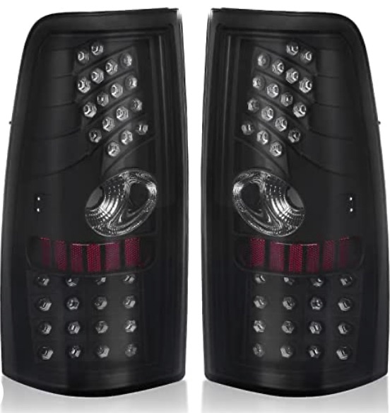 Photo 1 of AUTOSAVER88 LED Tail Lights Compatible with Chevy Silverado 1999 - 2006, 2007 Chevy Silverado Classic, Tail Lamps for GMC Sierra 1999-2002 Black Smoke Replacement Assembly (FIT FLEETSIDE MODELS ONLY)