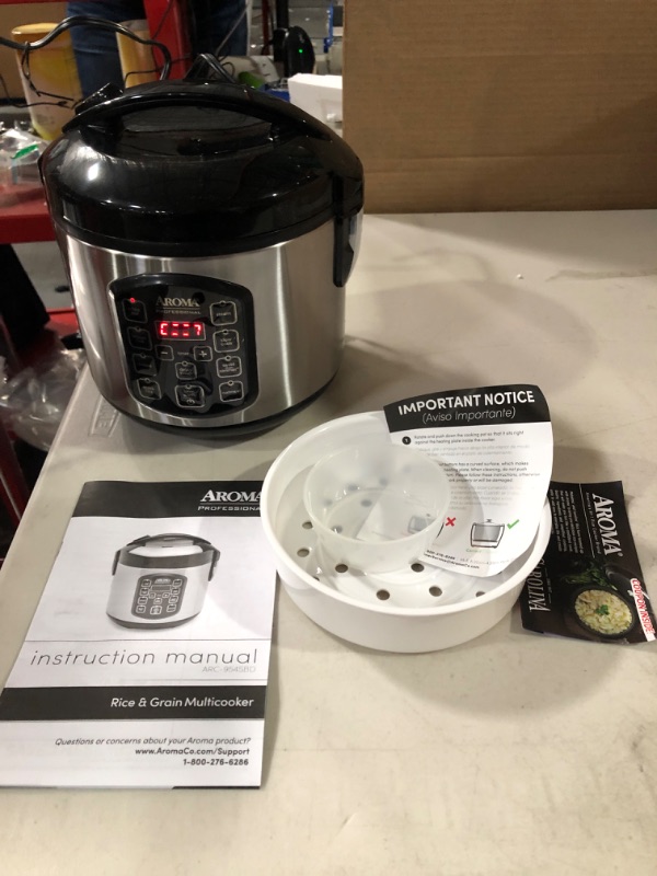 Photo 2 of Aroma Housewares ARC-954SBD Rice Cooker, 4-Cup Uncooked 2.5 Quart, Professional Version