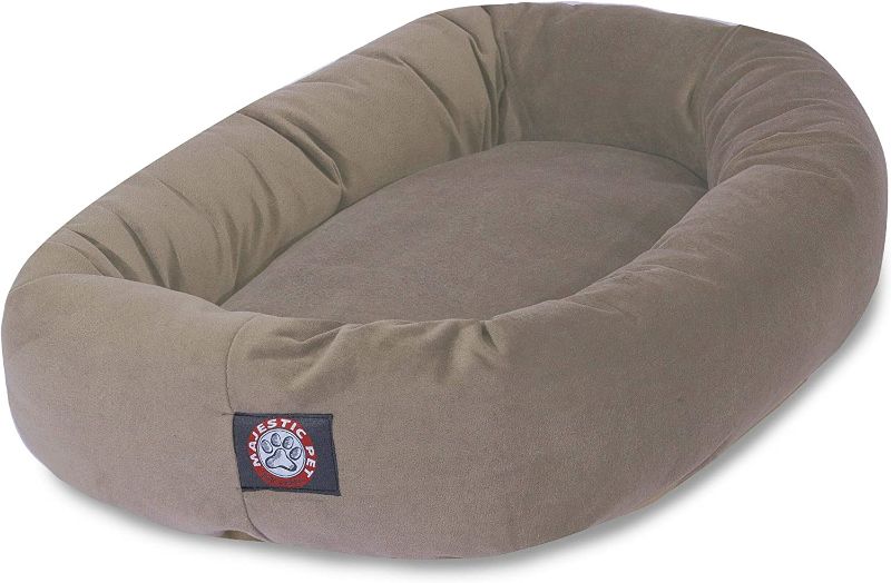 Photo 1 of 
40" Stone Suede Bagel Dog Bed By Majestic Pet Products
