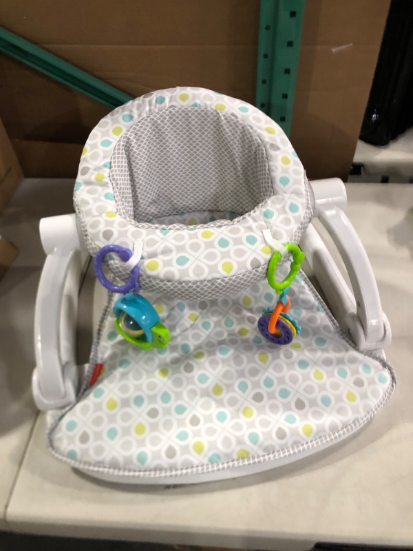 Photo 4 of Fisher-Price Sit-Me-Up Floor Seat - Honeydew Drop, portable infant chair with toys