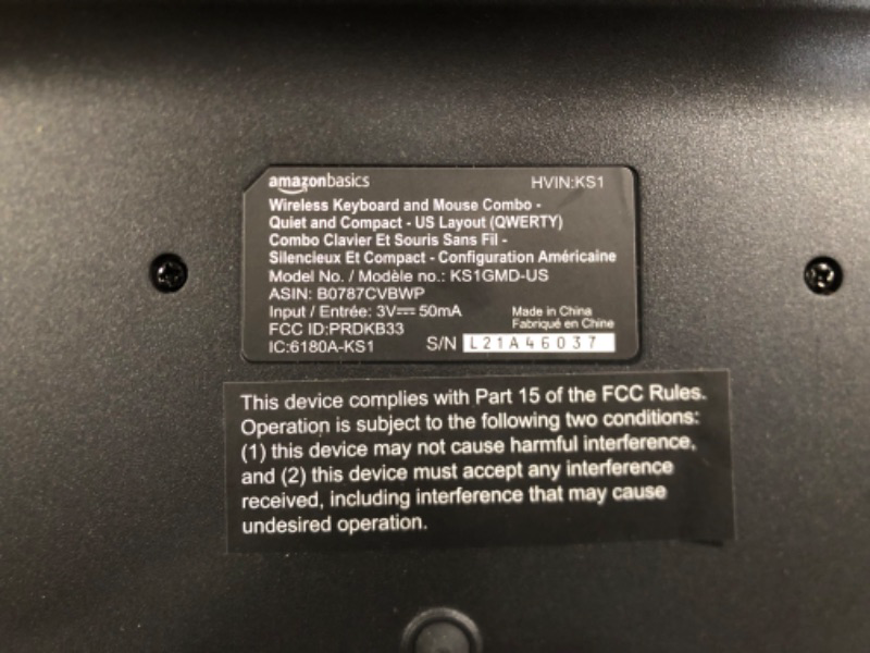 Photo 2 of **SEE NOTES** Amazon Basics Wireless Computer Keyboard 