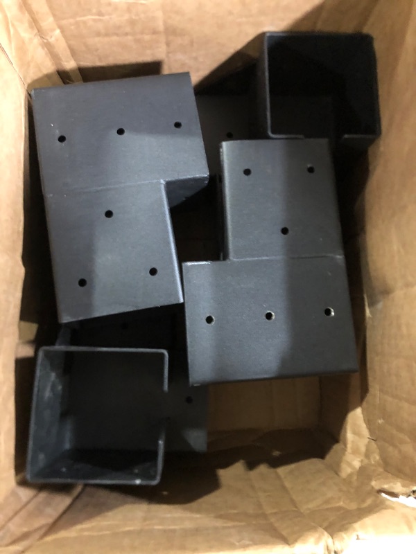 Photo 3 of (4 Packs) 3-Way Corner Extension Brackets 4x4(Actual: 3.5x3.5 Inch)