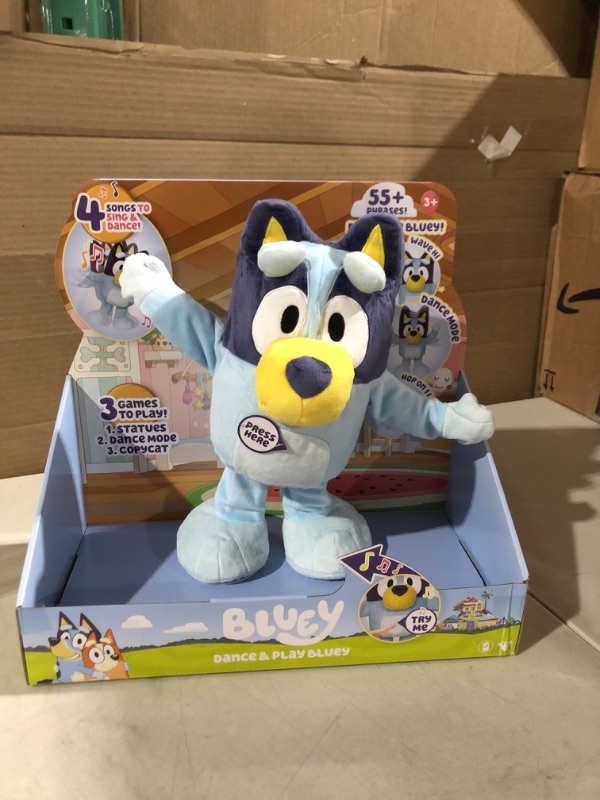 Photo 2 of Bluey Dance and Play 14" Animated Plush | Over 55 Phrases and Songs, Multicolor