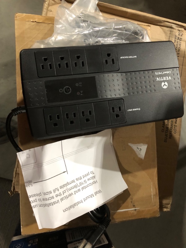 Photo 2 of Vertiv Liebert PST5 350VA 200W UPS with Battery Backup & Surge Protection, Eight outlets and a Three-Year, Full Unit Warranty (PST5-350MT120) 350VA UPS