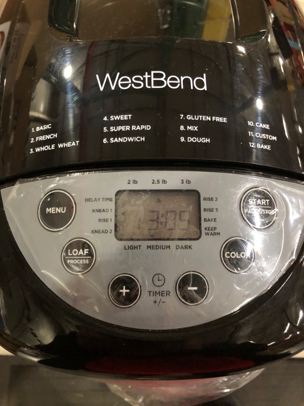 Photo 1 of West Bend Hi-Rise Bread Maker 3-Pound, Gray 11"D x 15.5"W x 13.5"H
