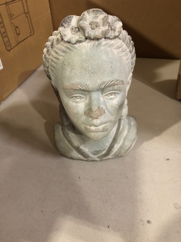 Photo 2 of Abbott Collection 27-KAHLO-201-LG Large Frida Head Planter, Grey 7 x 7 x 10 inches
