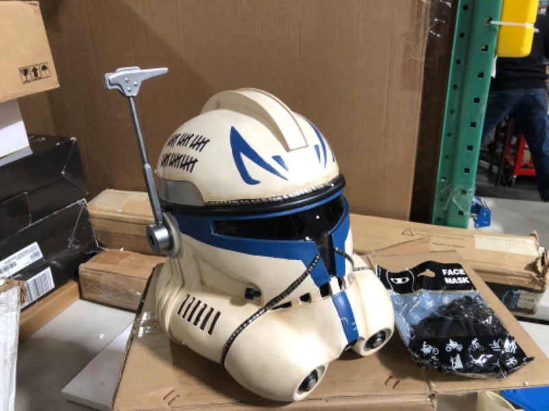 Photo 2 of Capt Rex Helmet Phase 2 Mask SW Series Halloween Cosplay Costume Collectible Props Clone Captain Rex Helmet