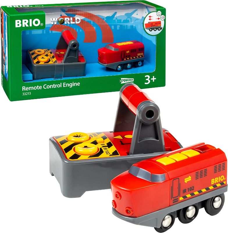 Photo 1 of Brio World 33213 - RC Train - 2 Piece Wooden Toy Train Set for Kids Age 3 and Up