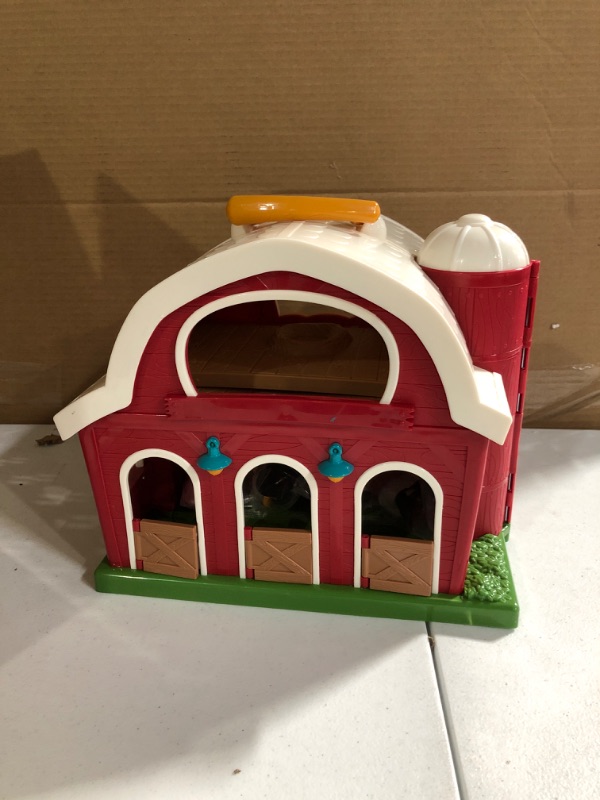 Photo 2 of Battat – Big Red Barn – Animal Farm Playset for Toddlers Dark Red, 13.5" Large x 9" W x 12" H 