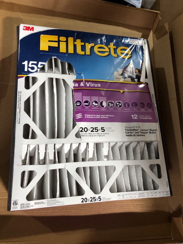 Photo 2 of 3M Filtrete Ultra Allergen Healthy Living Deep Pleat Furnace Filter