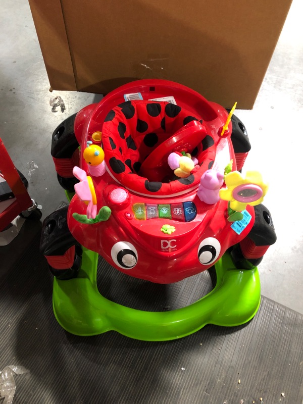 Photo 2 of Delta Children Lil Play Station 4-in-1 Activity Walker - Rocker, Activity Center, Bouncer, Walker - Adjustable Seat Height - Fun Toys for Baby, Sadie the Ladybug
