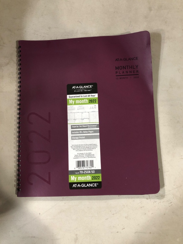 Photo 2 of 2022 Monthly Planner by AT-A-GLANCE, 9" x 11", Large, Contemporary.