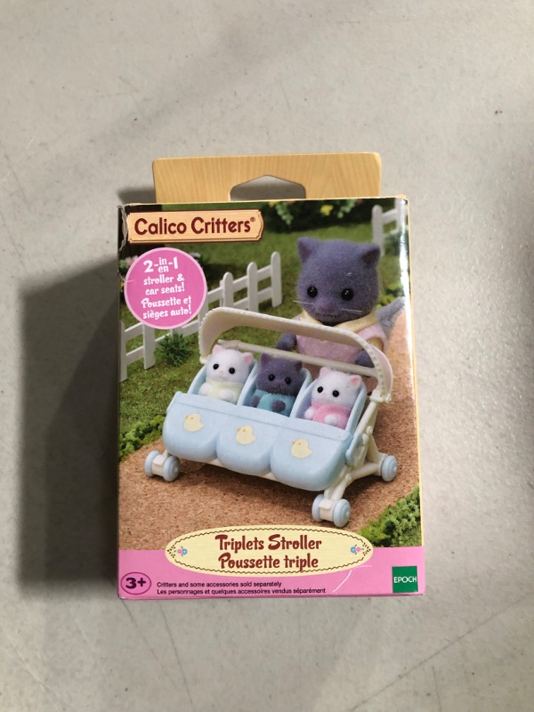 Photo 2 of Calico Critters Triplet Stroller, Accessory for Triplet Babies , Blue