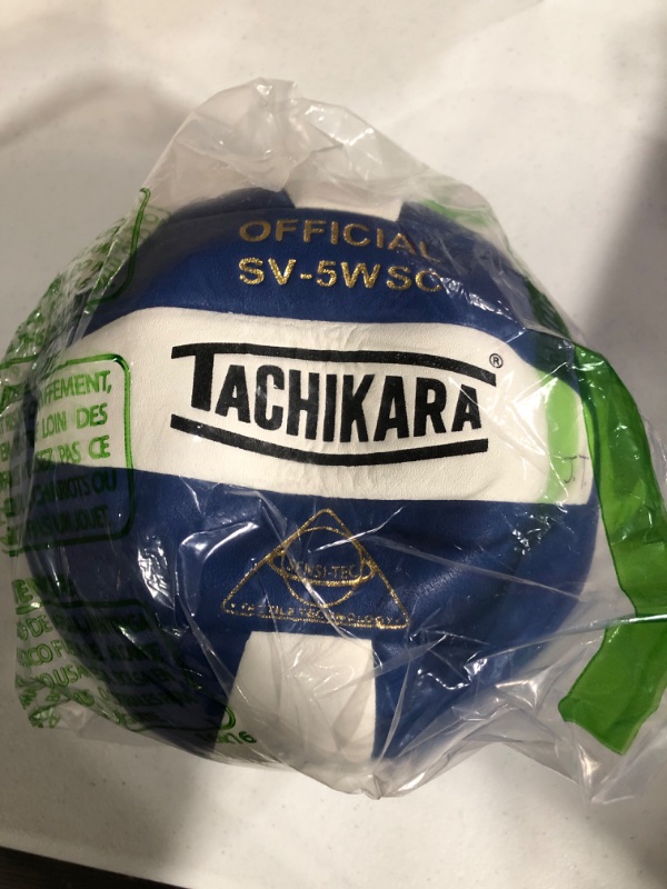 Photo 2 of ** SEE NOTES** Tachikara Leather Indoor Volleyball, Navy