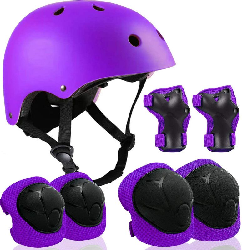 Photo 2 of Adjustable Helmet for Youth Kids Toddler Boys Girls,Protective Gear with Elbow Knee Wrist Pads for Multi-Sports Skateboarding Bike Riding Hiking Scooter Inline skatings Longboard Roller Skate