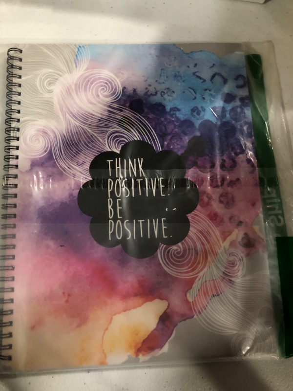 Photo 2 of Graphique Designer Notebooks - Positive Mind. Positive Life. - Spiral Bound Writing Journals for Offices, Schools, Classrooms, and More - Hard Cover with 160 Ruled Pages (6.25" x 8.25") Positive Mind Positive Life