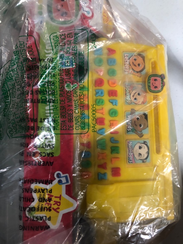 Photo 2 of CoComelon Musical Learning Bus, Number and Letter Recognition, Phonetics, Yellow School Bus Toy Plays ABCs and Wheels on the Bus, by Just Play