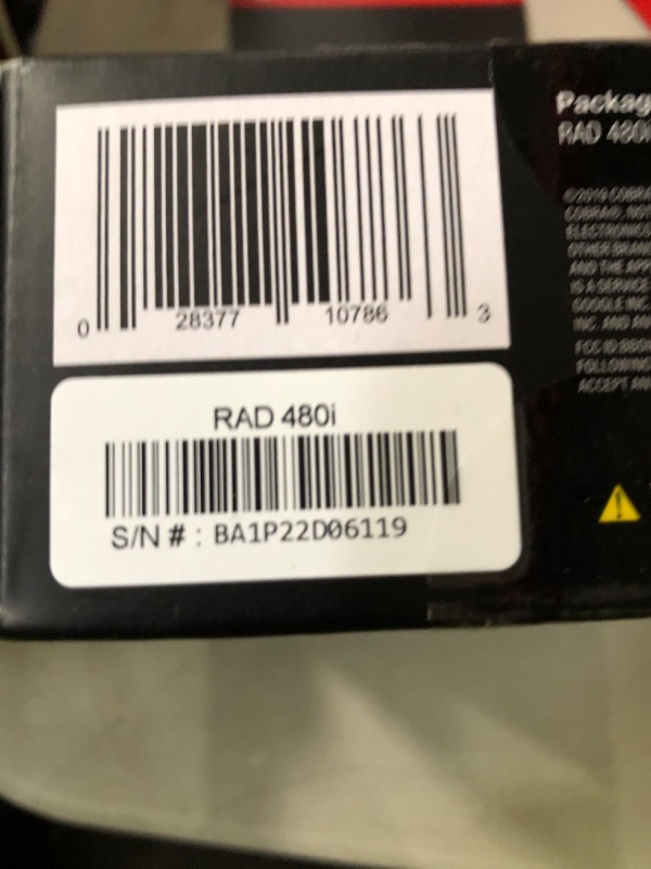 Photo 1 of Cobra RAD 480i Laser Radar Detector – Long Range Detection, Bluetooth, iRadar App, LaserEye Front and Rear Detection, Next Gen IVT Filtering, Black RAD480i Radar Detector