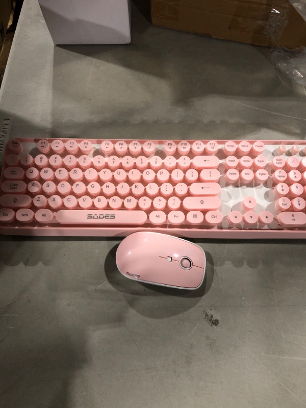 Photo 2 of Wireless Keyboard and Mouse, Pink Keyboard for Computer/Laptop/PC/Windows/Mac