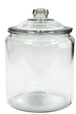 Photo 1 of Anchor Hocking Heritage Hill Clear Glass Jar with Lid, 2 Gallon