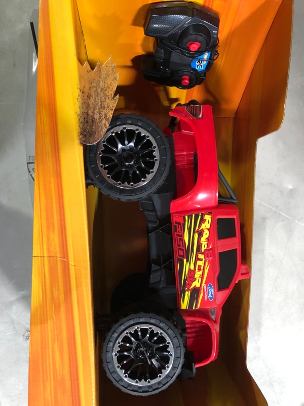 Photo 2 of ?Hot Wheels Remote Control Truck, Red Ford F-150 RC Vehicle With Full-Function Remote Control, Large Wheels & High-Performance Engine, 2.4 GHz With Range of 65 Feet HW FORD TRUCK RC