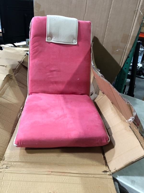 Photo 2 of bonVIVO II Portable Floor Chair w/Back Support - Adjustable,  - Pink