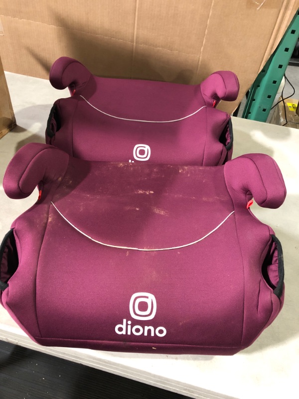 Photo 2 of Diono Solana, No Latch, Single Backless Booster Car Seat Set of 2 Purple 