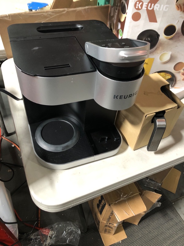 Photo 2 of ***SEE CLERKS NOTES **NON FUNCTIONAL
Keurig K-Duo Special Edition Coffee Maker, Single Serve and 12-Cup Drip Coffee Brewer, Compatible with K-Cup Pods and Ground Coffee, Silver