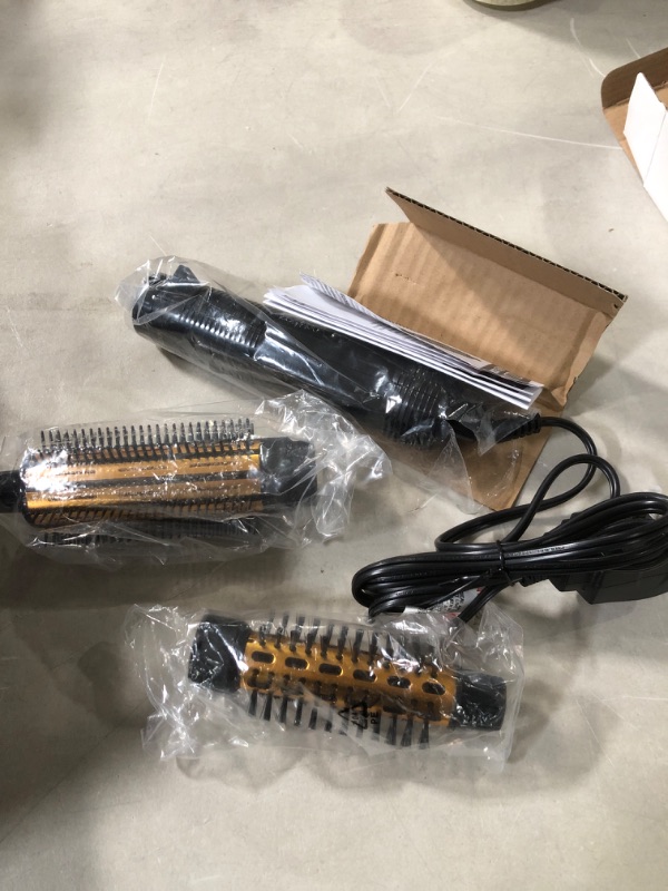 Photo 1 of Conair 2-in-1 Hot Air Brush and Curling Comb, Hair Styling Tools & Appliances, Black/Gold Black / Gold