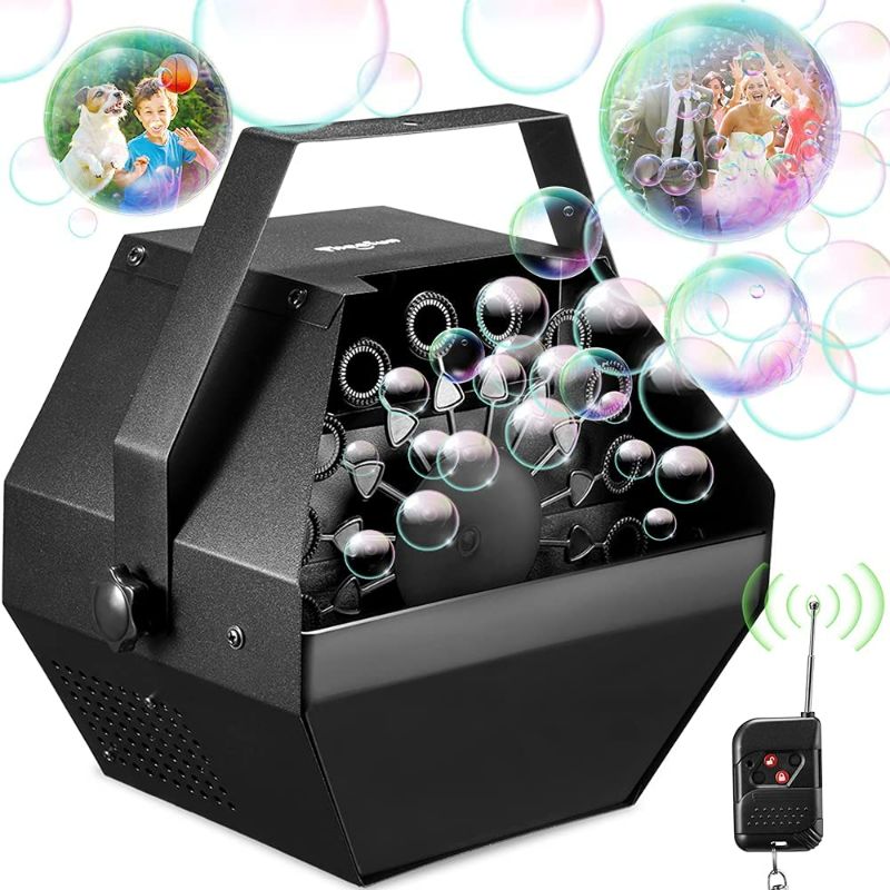 Photo 1 of Bubble Machine, Wired and Wireless Remote Control Bubble Blower Machine with Over 800+ Bubbles/M