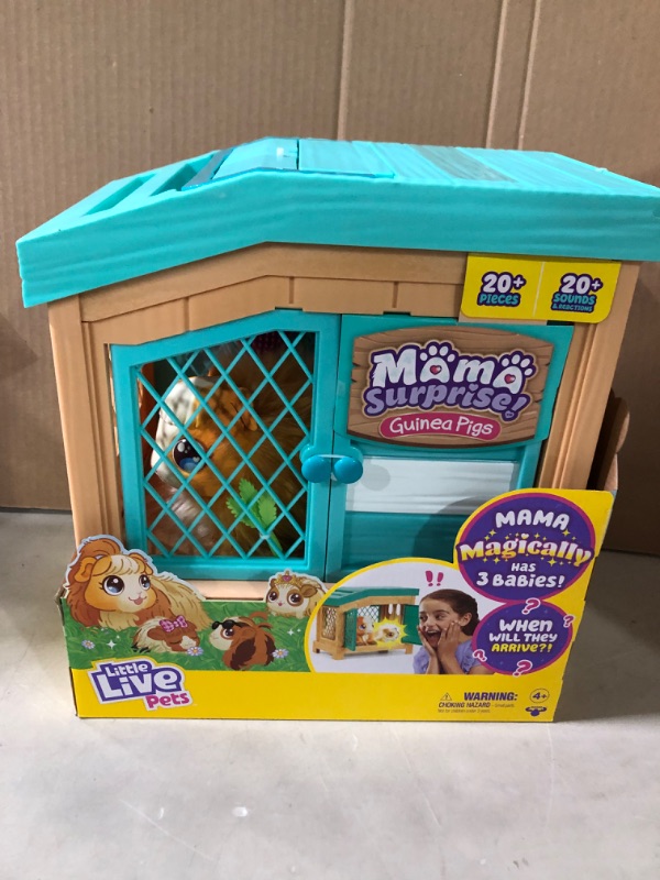 Photo 2 of Little Live Pets - Mama Surprise | Soft, Interactive Mama Guinea Pig and her Hutch, and her 3 Surprise Babies. 20+ Sounds & Reactions. for Kids Ages 4+, Multicolor, 7.8 x 11.93 x 11.38 inches