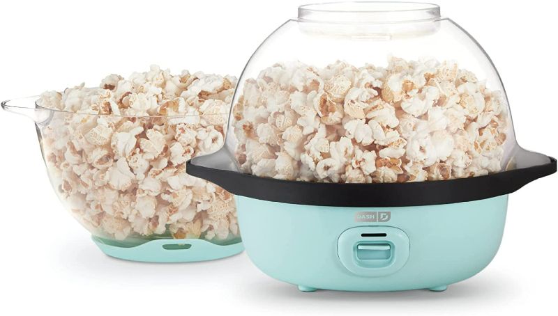 Photo 1 of **SEE NOTES** DASH SmartStore™ Stirring Popcorn Maker, 3QT Hot Oil Electric Popcorn Machine with Clear Bowl, 12 Cups -Red