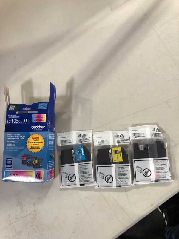Photo 1 of Brother Genuine LC1053PKS Super High Yield XXL Ink Cartridges,Cyan, magenta, yellow