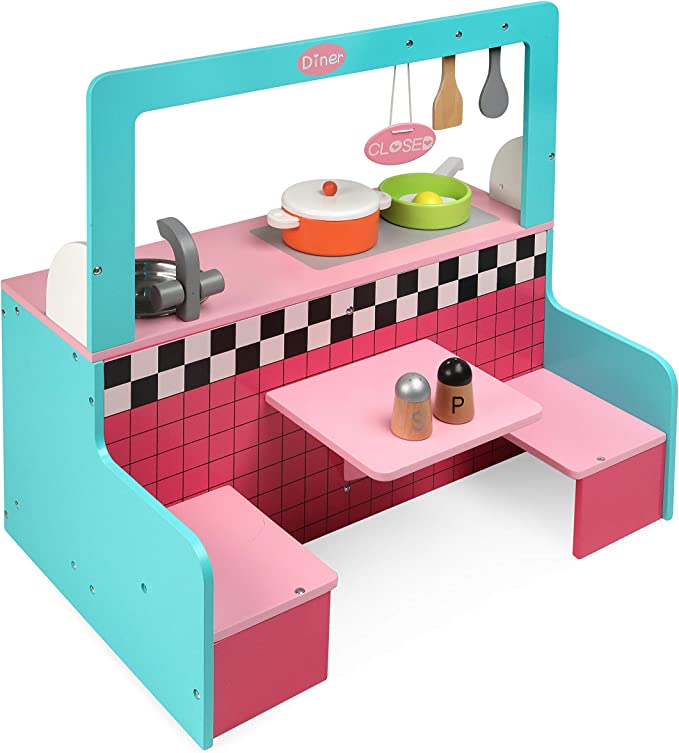 Photo 2 of Badger Basket Retro Diner and Kitchen Doll Playset with Cookware