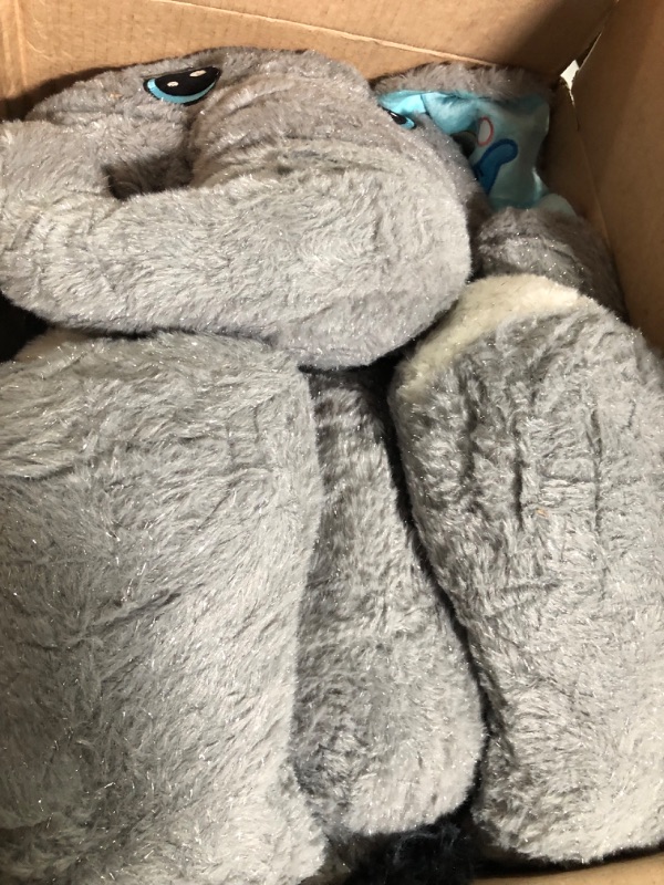 Photo 2 of IKASA Giant Elephant Stuffed Animal Plush Toy,Large Elephant Cute Jumbo Soft Toys,Huge Big Size Fluffy Plushy Fat Oversized Plushie,Gifts for Kids Girls Boy Girlfriend Children (30 inches, Gray) 30 inches Gray