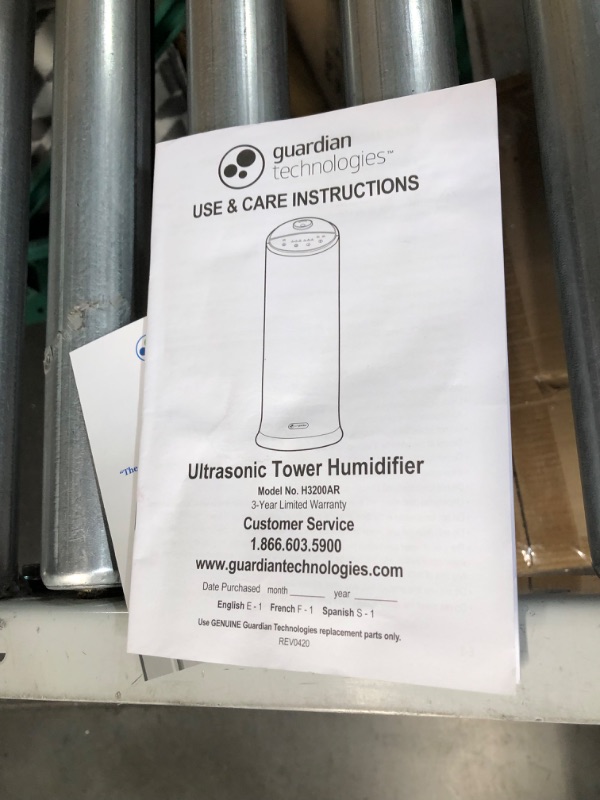 Photo 3 of *Used* Pure Guardian H3200WAR Ultrasonic Cool Mist Humidifier, 1.5 Gal. Tank, 440 Sq. Ft. Coverage, Essential Oil Tray