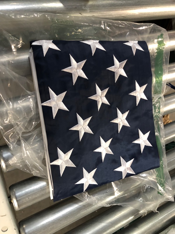 Photo 3 of VIPPER American Flag 3x5 FT Outdoor - USA Heavy duty Nylon US Flags with Embroidered Stars, Sewn Stripes and Brass Grommets