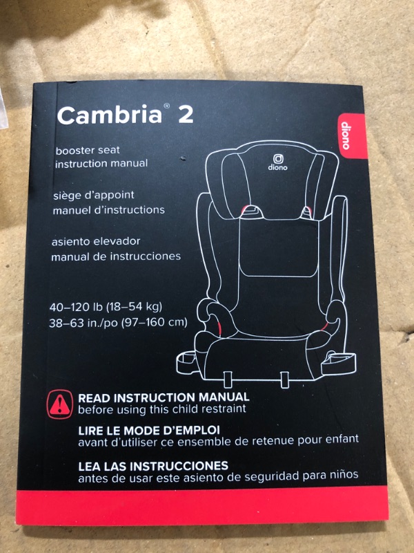 Photo 3 of Diono Cambria 2 XL 2022, Dual Latch Connectors, 2-in-1 Belt Positioning Booster Seat, High-Back to Backless Booster with Space and Room to Grow