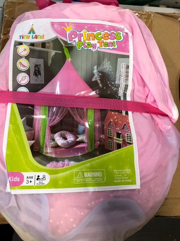 Photo 1 of Tiny Land Princess Tent with Star Lights & Carry Case, Pop Up Play Tent, Princess Castle Indoor Playhouse, Foldable Kids Play Tent Outdoor, Kids Toys for Girls Shinny sequins tent